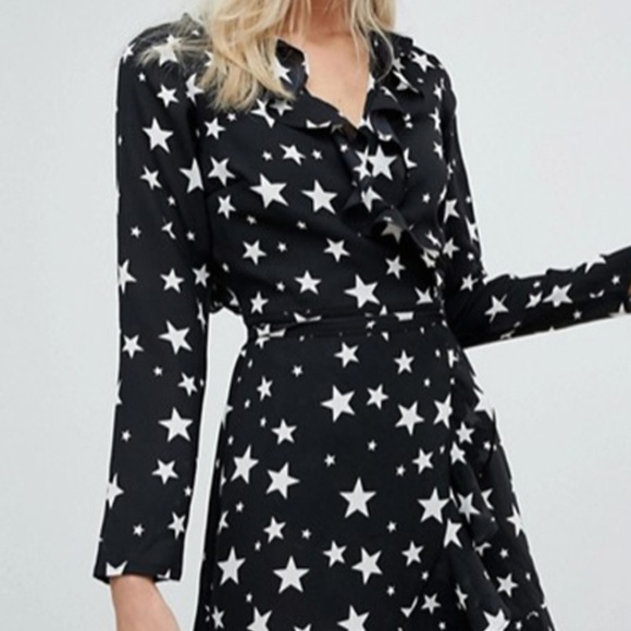 asos star print dress